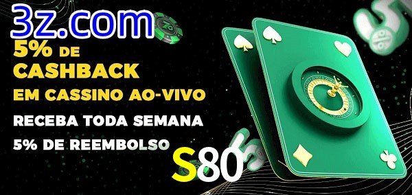 Promoções do cassino ao Vivo S80